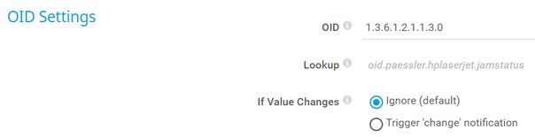 OID Settings OID Settings